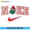 Nike grinch head Christmas Embroidery design