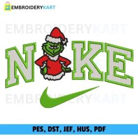 Nike grinch v1 Christmas Embroidery design