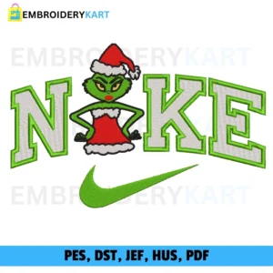 Nike mrs grinch v1 Christmas Embroidery design