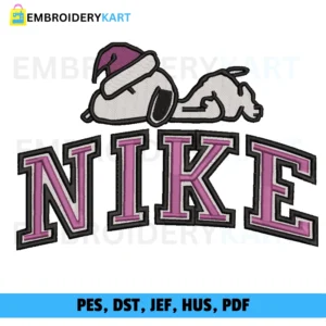 Nike snoopy Christmas Embroidery design