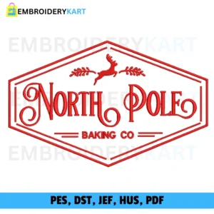 North pole Christmas Embroidery design