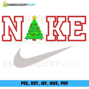 nike Christmas tree v1 Embroidery design