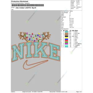 nike rindeer LIGHTS 6by10