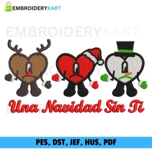 Christmas Heart Embroidery design