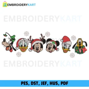 Disney Characters Christmas Embroidery design