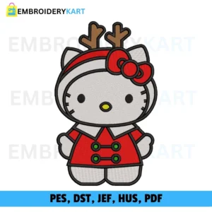 Hello kitty chris Christmas Embroidery design