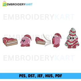 Kirby Christmas Embroidery design