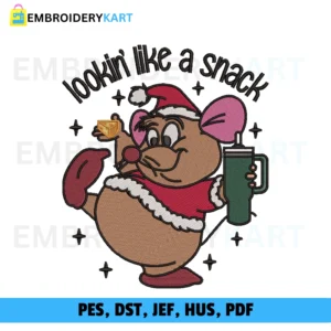 LOOKING LIKE A snack Christmas Embroidery design
