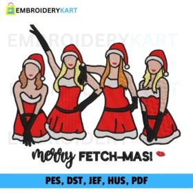MERRY Girls Christmas Embroidery design