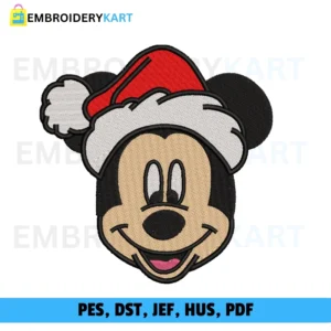 Mickey head E2 Christmas Embroidery design