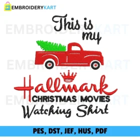 My Hallmark Movie Christmas Embroidery design