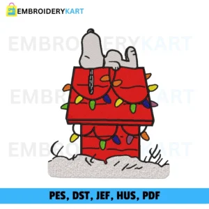 Peanuts Snoopy s Holiday House Christmas Embroidery design