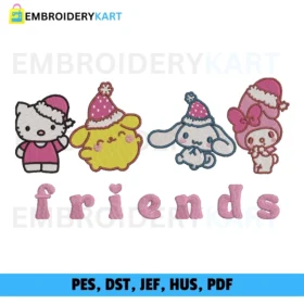 Sanrio Christmas Friends Embroidery design