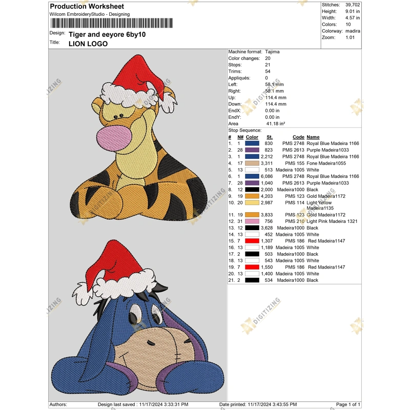 Tiger and eeyore 6by10