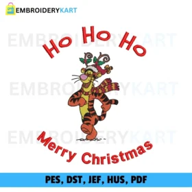 Tiger Christmas Embroidery design