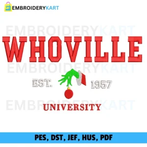 WHOLI UNiversity v2 Christmas Embroidery design