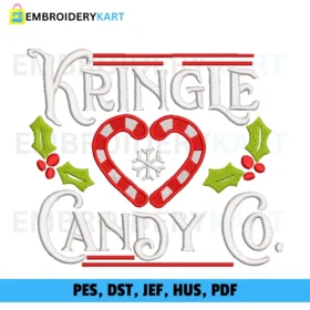 kringle Candy Christmas Embroidery design