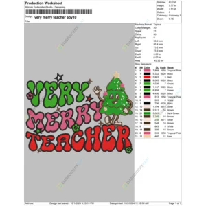 very merry teacher 6by10